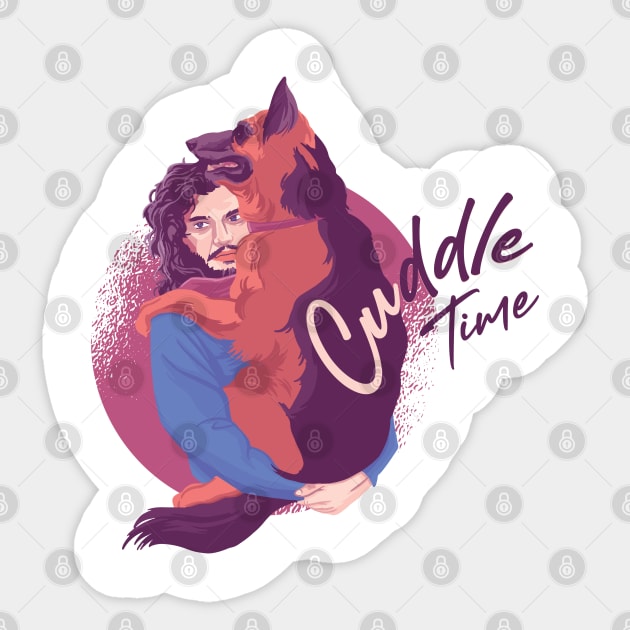 Dog Cuddle Time Sticker by ArtRoute02